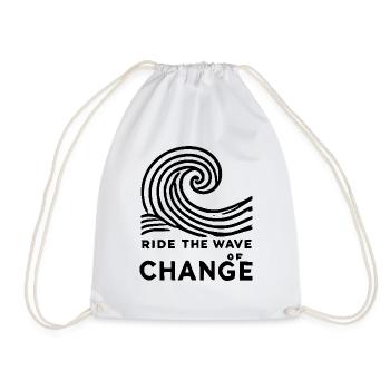 Ride the wave of change - Sac de sport léger - blanc - Devant