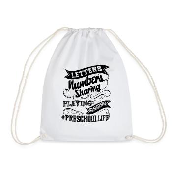 Preschool Life Teacher - Drawstring Bag - white - Front