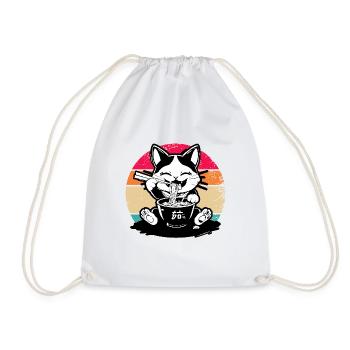 Anime Ramen Nourriture Drôle Cadeau Design - Sac de sport léger - blanc - Devant