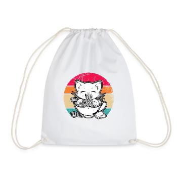 Anime Ramen Nourriture Drôle Cadeau Design - Sac de sport léger - blanc - Devant