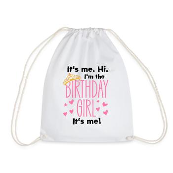 fille d’anniversaire noire omg elle est si poétique - Sac de sport léger - blanc - Devant