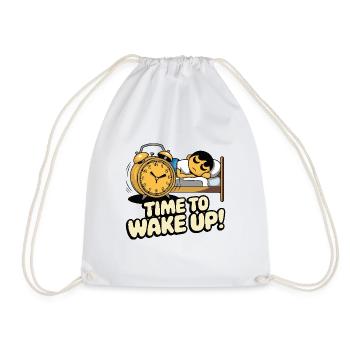 O'CLOCK - Drawstring Bag - white - Front