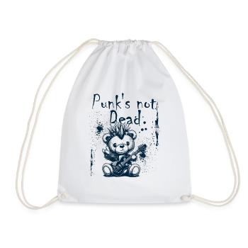 Punk's not Dead Teddy - Turnbeutel - Weiß - Vorne