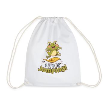 FROG - Drawstring Bag - white - Front