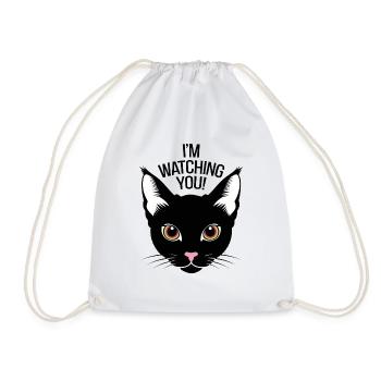 Je te regarde Humour de chat drôle - Sac de sport léger - blanc - Devant