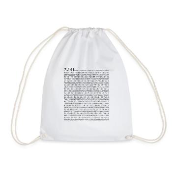 Séquence de nombres Pi Day 3 141 pour les fans de mathématiques - Sac de sport léger - blanc - Devant