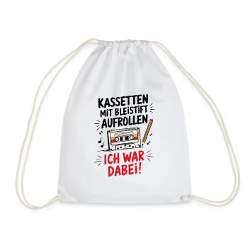 Cassettes Rétro - Sac de sport léger - blanc - Devant