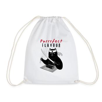 Purrrfect Flavour – Sushi Chef Cat - Turnbeutel - Weiß - Vorne