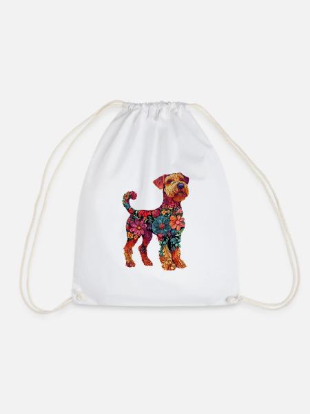 Airedale Terrier - Turnbeutel - Weiß