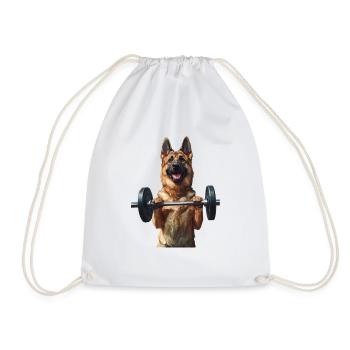 Deutscher Schäferhund - Turnbeutel - Weiß - Vorne