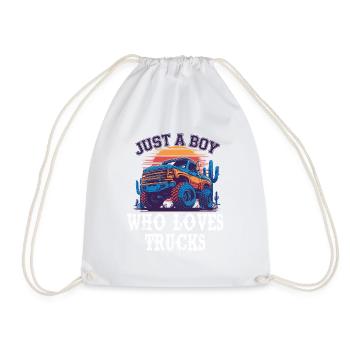 Juste un garçon qui aime les camions - Sac de sport léger - blanc - Devant