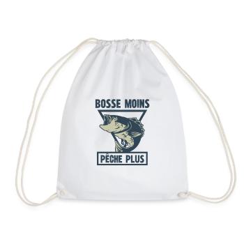 bosse moins pêche plus - Sac de sport léger - blanc - Devant