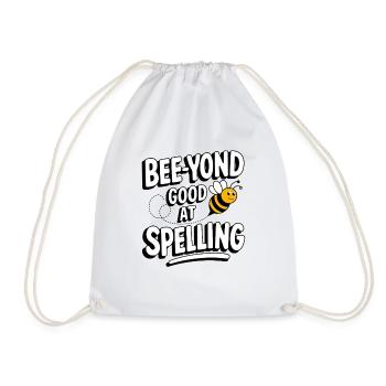 Spelling Bee Champion Word Contest - Drawstring Bag - white - Front