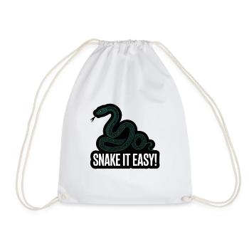 SNAKE IT EASY - Drawstring Bag - white - Front