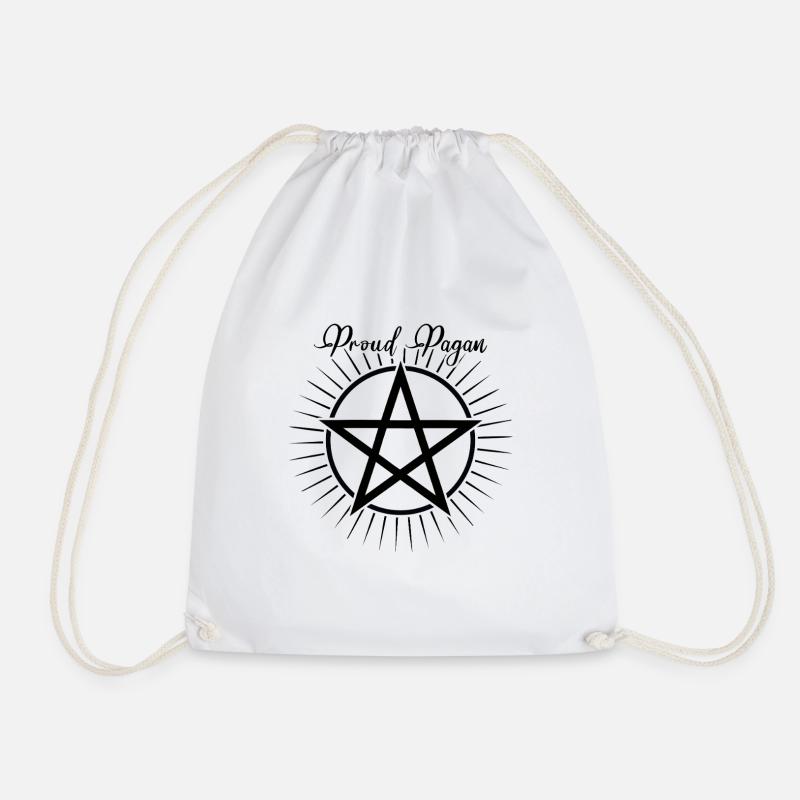 Proud Pagan Ostara Pentagram Symbol - Turnbeutel - Weiß