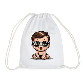baby comic sonnenbrille - Turnbeutel - Weiß - Vorne