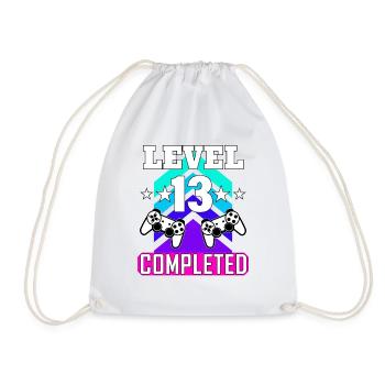13 Birthday - Drawstring Bag - white - Front