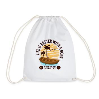 Conception de la vie en bateau - Sac de sport léger - blanc - Devant