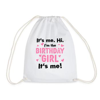 birthday girl black 2 omg die ist ja so poetisch - Turnbeutel - Weiß - Vorne
