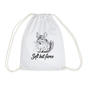 Illustration de chinchilla délicate mais sauvage - Sac de sport léger - blanc - Devant