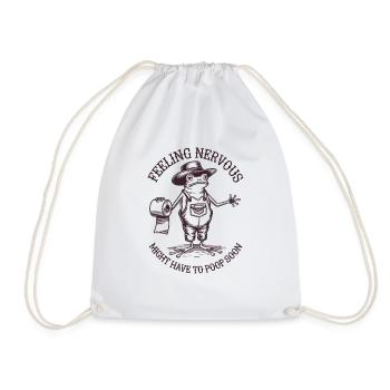 Irritable Bowel Syndrom Cowboy Frog - Drawstring Bag - white - Front