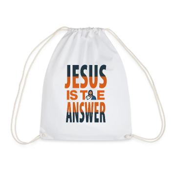 Jésus est la réponse - Jesus ist die Antwort - Sac de sport léger - blanc - Devant