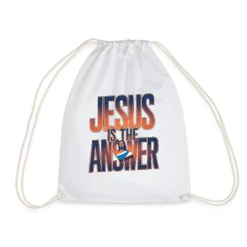 Jésus est la réponse - Jesus ist die Antwort - Sac de sport léger - blanc - Devant