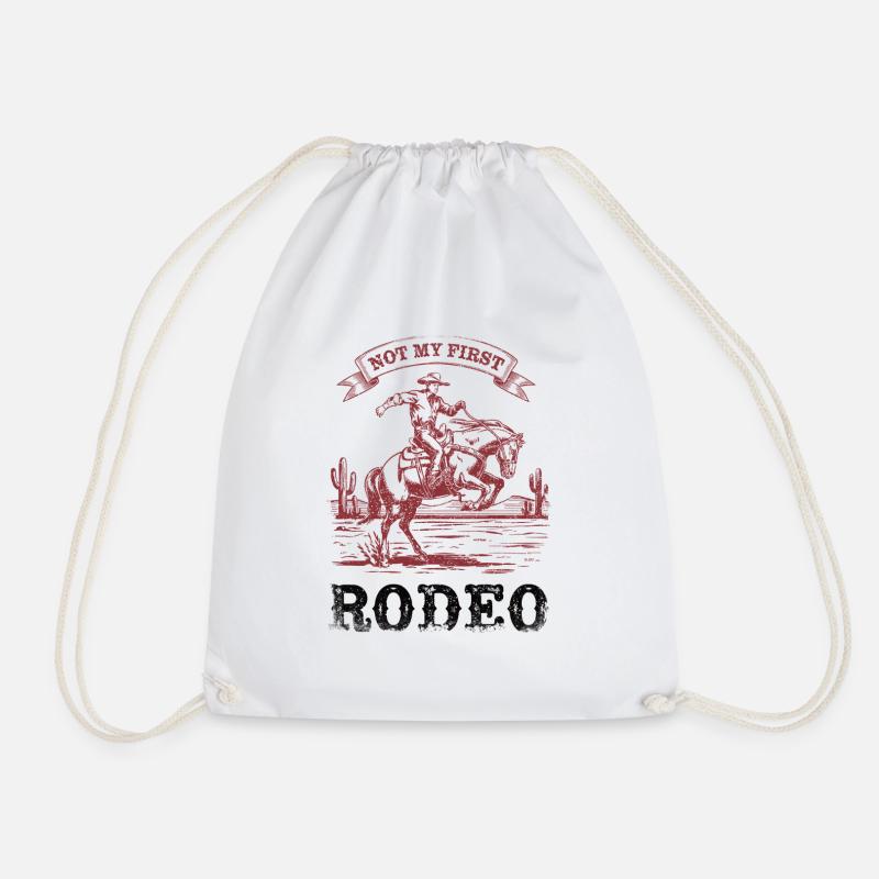 Nicht mein erstes Rodeo, Bronc Riding Rodeo Cowboy - Turnbeutel - Weiß