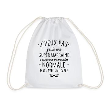 I can't I'm a great godmother - Drawstring Bag - white - Front