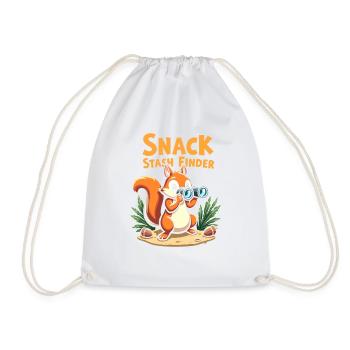 Squirrel Watching Enthusiast Wildlife - Drawstring Bag - white - Front