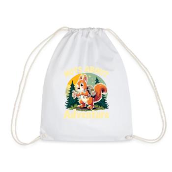 Squirrel Watching Enthusiast Wildlife - Drawstring Bag - white - Front