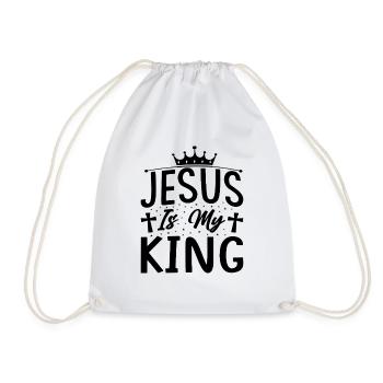 Jesus Is My King - Drawstring Bag - white - Front