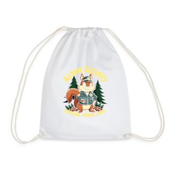 Squirrel Watching Enthusiast Wildlife - Drawstring Bag - white - Front