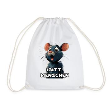 Funny Fun Article Office & Everyday Saying Satire - Drawstring Bag - white - Front