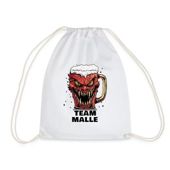 Team Malle Spain Beer Club Party Mallorca Booze - Drawstring Bag - white - Front