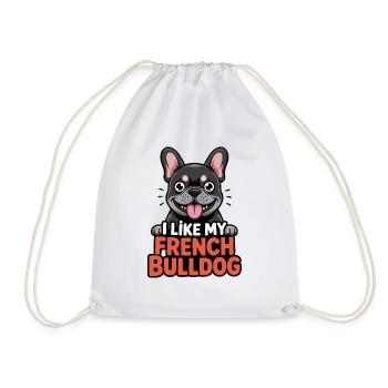 J’aime mon bouledogue français Love - Sac de sport léger - blanc - Devant