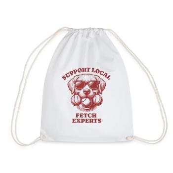 Support Local Fetch experts Labrador Retriever - Drawstring Bag - white - Front