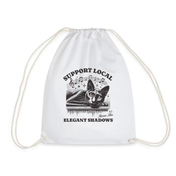 Cat Support Local Russian Blue - Drawstring Bag - white - Front