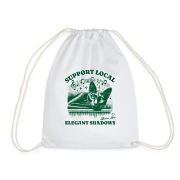 Cat Support Local Russian Blue - Drawstring Bag - white - Front