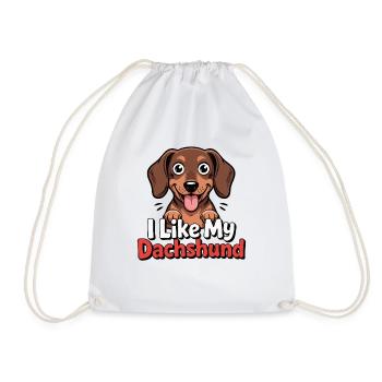 J’aime mon Chien Teckel Love - Sac de sport léger - blanc - Devant