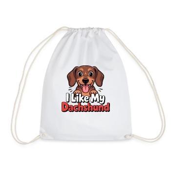 J’aime mon Chien Teckel Love - Sac de sport léger - blanc - Devant