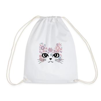 Délice de chat fleuri pour fleur et - Sac de sport léger - blanc - Devant