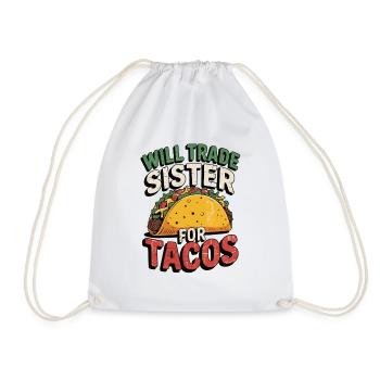 Déclaration de t-shirt taco drôle - Sac de sport léger - blanc - Devant