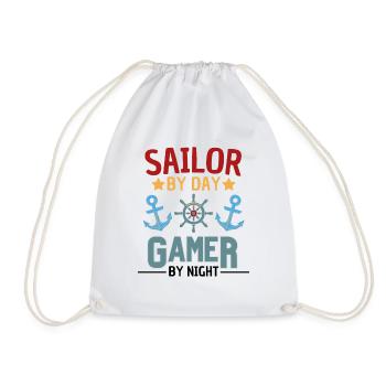 Navigation le jour, jeux d’argent la nuit - Sac de sport léger - blanc - Devant
