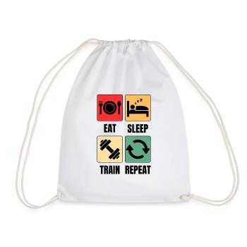 Drôle de dicton musculation - Sac de sport léger - blanc - Devant