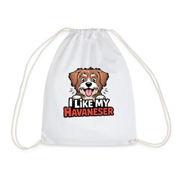 J’aime mon amour de chien bichon havanais - Sac de sport léger - blanc - Devant