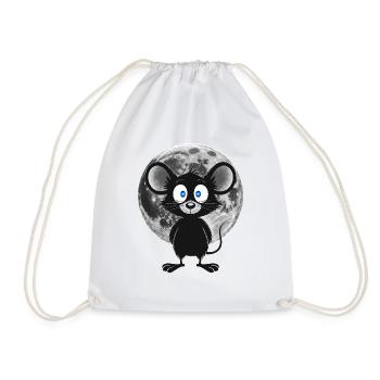 Souris de nuit au clair de lune – Douce et mystique - Sac de sport léger - blanc - Devant