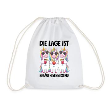 The situation is drunkenness - Drawstring Bag - white - Front