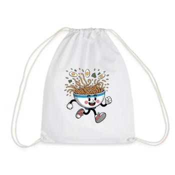 Ramen Noodles Japan Food Humor - Drawstring Bag - white - Front