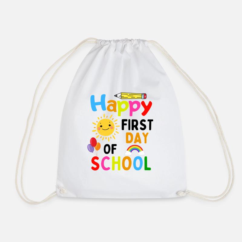 Erster Schultag Spruch Schulstart Design - Turnbeutel - Weiß